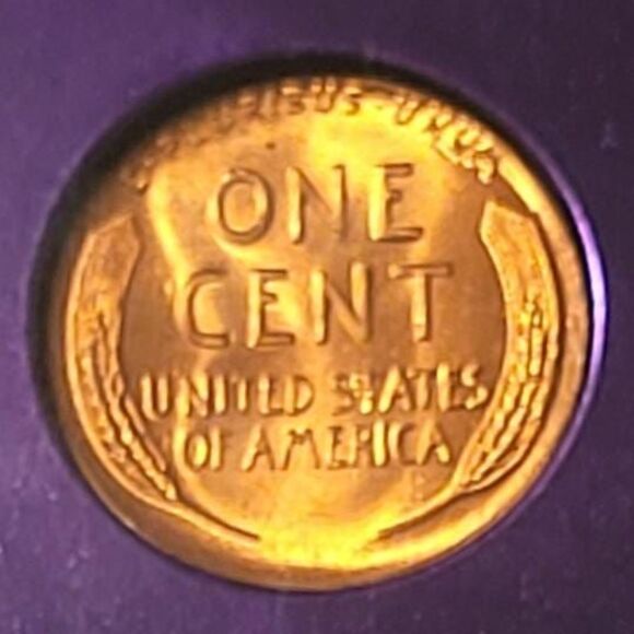 1947 D Lincoln Wheat Cent MS66 RED NGC Purple Bee Holder - Picture 4 of 4
